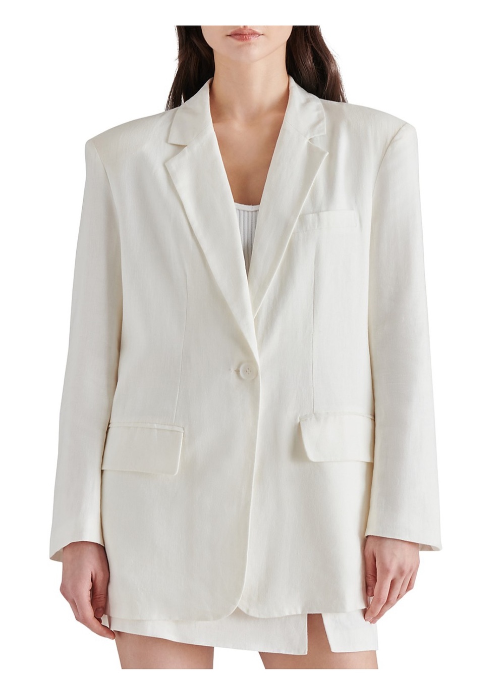 Oversized Single-Button Blazer